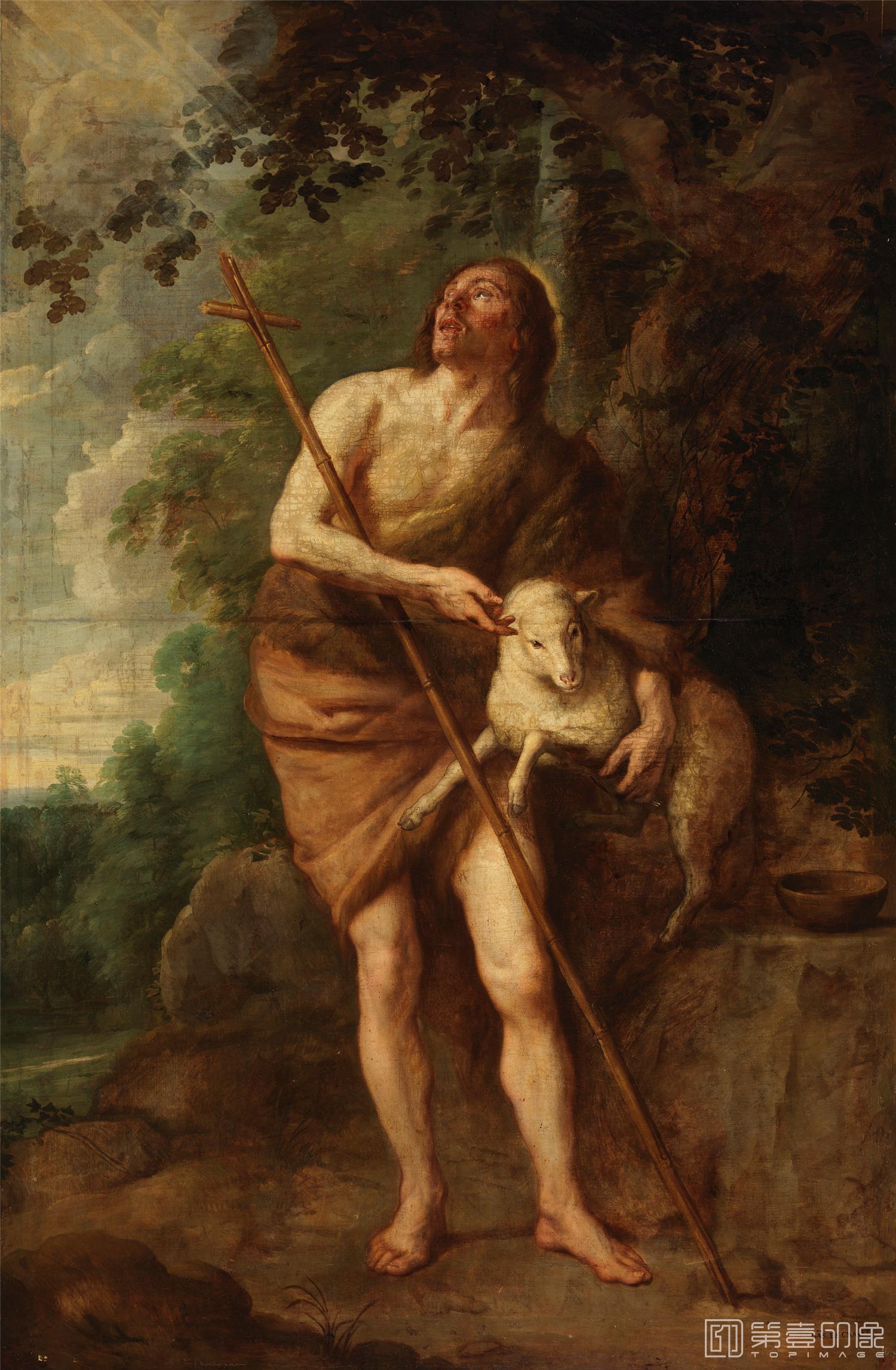 油画-西班牙普拉多美术馆油画藏画-Crayer, Gaspar de-San Juan Bautista-271cm x 177cm-0664